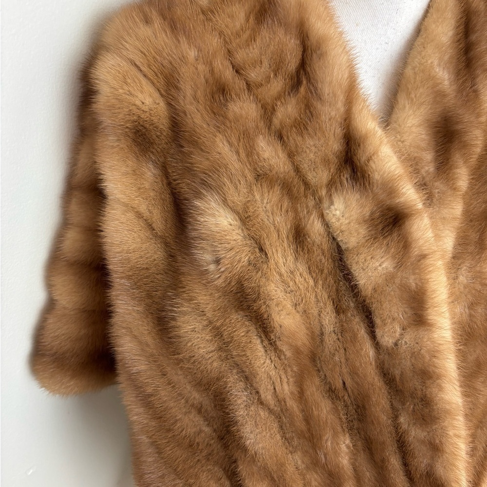 Ben Sherman Mutation Mink Stole In Natural Brown Vintage 60s - Picture 6 of 12